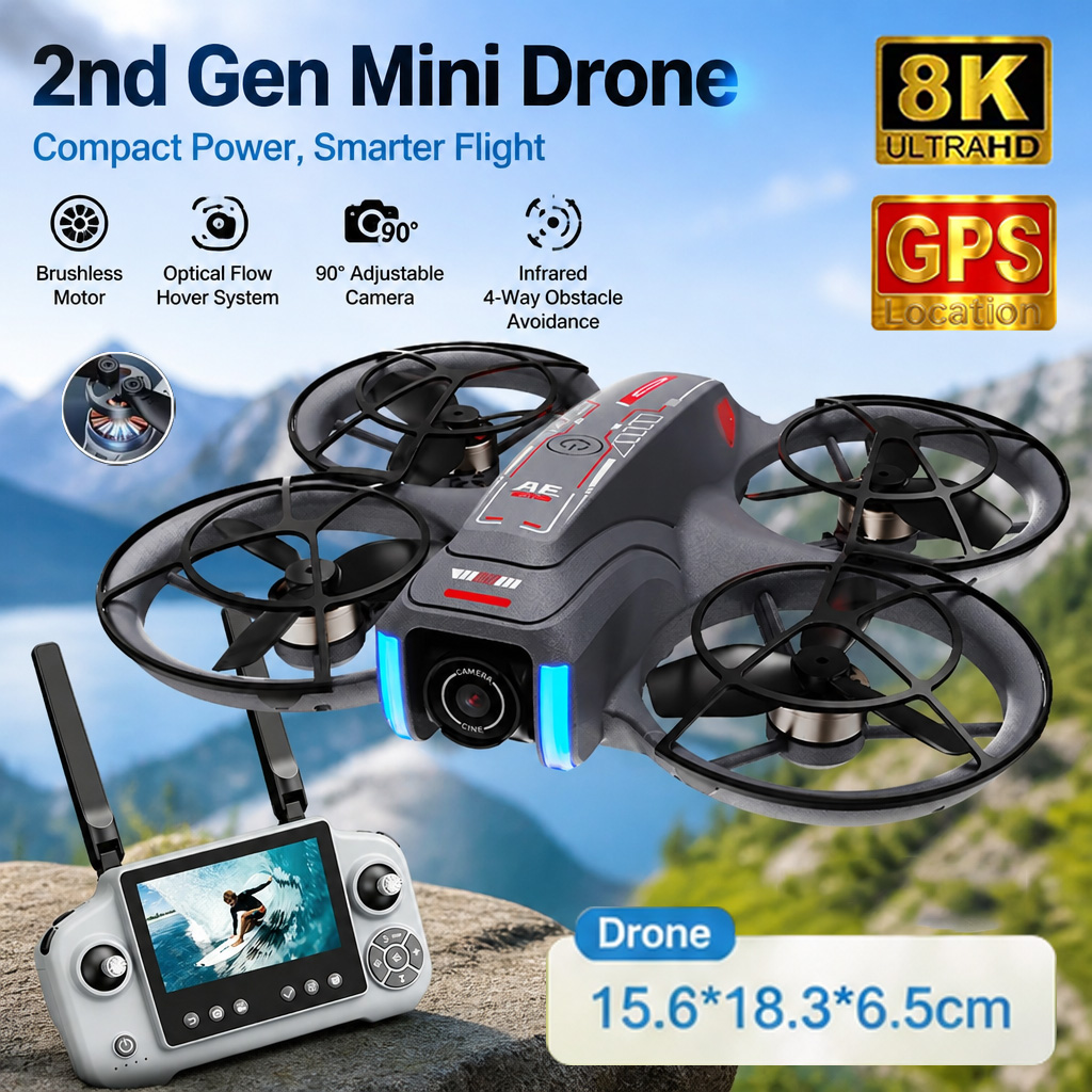 AE21 Mini Drone Toy 8K HD Dual - Drone Mapping recension och pris